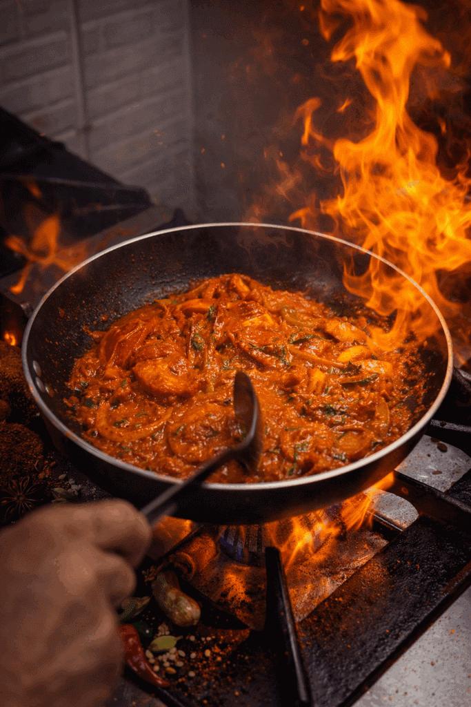 Servering fra Roots & Flavours